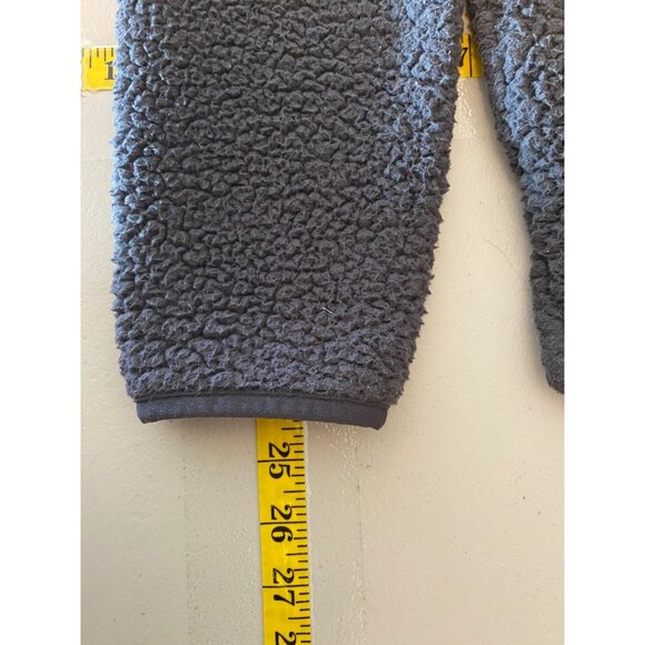 Victorias Secret Pink Sherpa 1/4 Zip Pullover Sweatshirt Gray Red Green Large - Picture 10 of 10